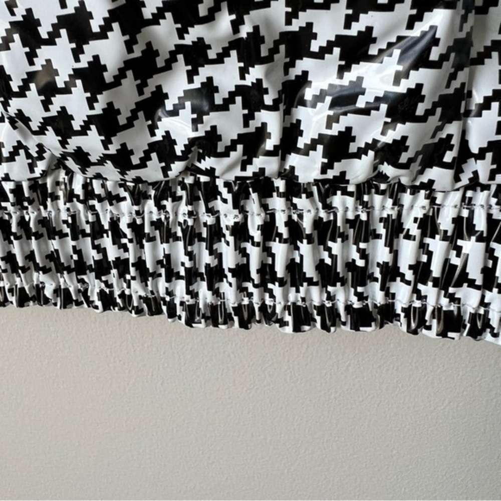 Wippette by Kenn Sporn Vintage 80s Houndstooth Rain Jacket with‎ Shoulder Pads - Picture 8 of 13